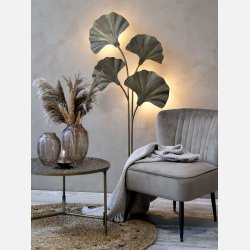 Lampe til gulv m. 4 blade