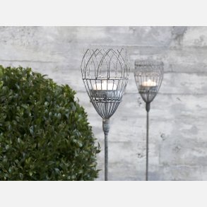 Spyd til fyrfadslys m. glas