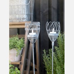 Spyd til fyrfadslys m. glas