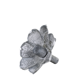 Lysholder m. blomst, zink