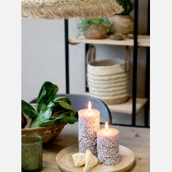 Macon Bloklys m. bladmnster , rosa