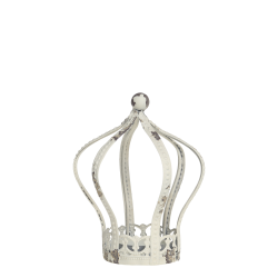 Fyrfadsstage krone, lille creme