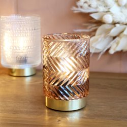 Lampe LED m. mnster, mocca