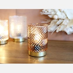 Lampe LED m. mnster, mocca