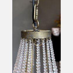 Fransk Lysekrone m. glasprismer