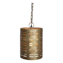 Lampe m. mnster, antique messing