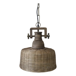 Lampe i rattanflet, lille