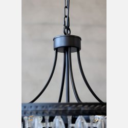 Versailles Lysekrone m. drbeformede glasprismer