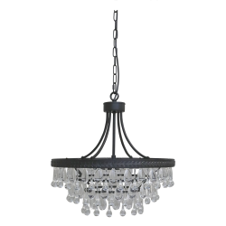 Versailles Lysekrone m. drbeformede glasprismer, lille