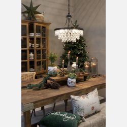 Versailles Lysekrone m. drbeformede glasprismer, lille