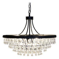 Versailles Lysekrone m. drbeformede glasprismer, stor