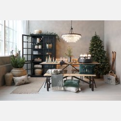 Versailles Lysekrone m. drbeformede glasprismer, stor