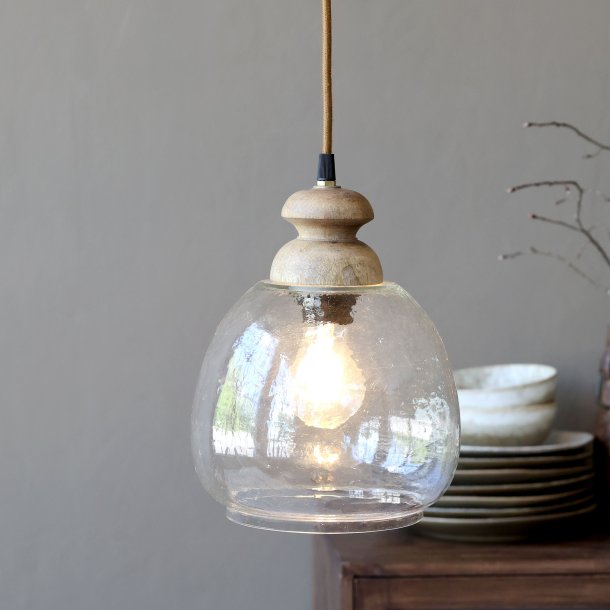 Lampe m. trtop, klar glas, lille
