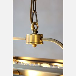 Versailles Lysekrone m. dr�beformede glasprismer, retangul�r