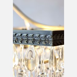 Versailles Lysekrone m. dr�beformede glasprismer, retangul�r