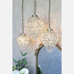 Chic Antique, Versailles Lysekrone Dr�be m. glasprismer