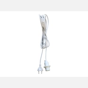 Ledning m. E14 fatning & afbryder