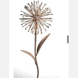 Lauring, Metalblomst i brun metal