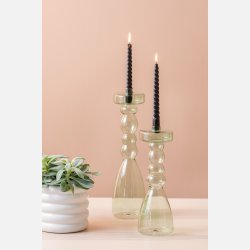 Lysestage xl, grn glas