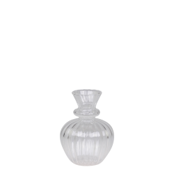 Vase,  klar glas, lille