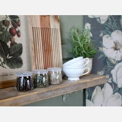 Opbevaringsglas m. riller &amp; lg st af 2