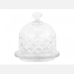 Glasklokke m. diamantudskring