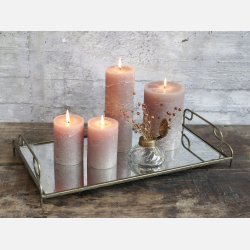 Spejlfad m. hndtag, antique messing