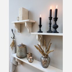 Opbevaringskrukke m. perlekant og lg