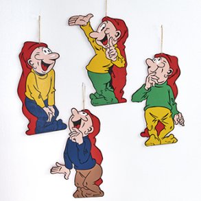 Bramming nisse, tr, Old Time, til ophng  42X27CM