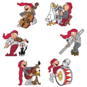 Kartonnisser, Bramming, i snor, ens sider  30cm , 3/POS