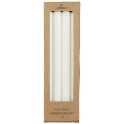 Adventlys 1-4 ske m/4 kronelys rustik prget tal hvid stearin