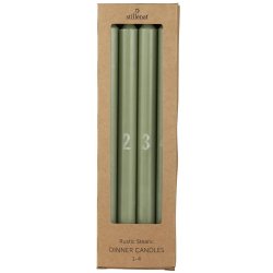 Adventlys 1-4 ske m/4 kronelys rustik prget tal stvgrn