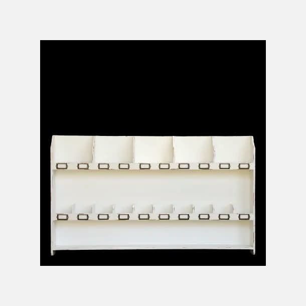 Chic Antique, Sorteringsreol m. 15 rum