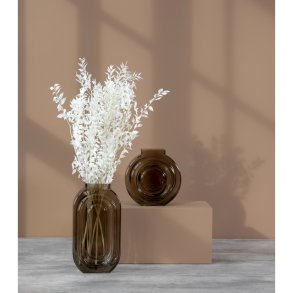 CIRCLE Vase glas, BRUN