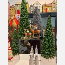 La Vida. juletr� m kugler og glitter, gr�n