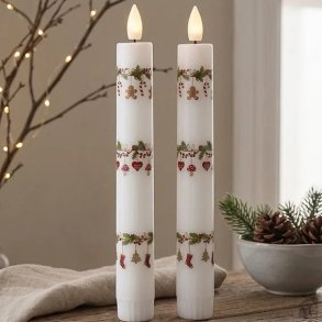 det gamle apotek, stage LED stearinlys, med julemotiv