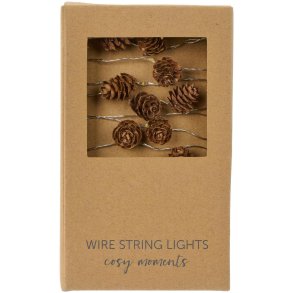 Lysk�de m/10 LED-lys og kogler indend�rs