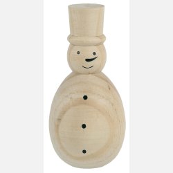 Snemand stende natur hndmalet