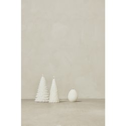 Trelia decoration stearinlys, hvid kogle