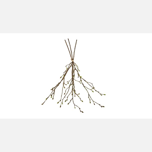 Silkebl. Gren/knop 3 stk L:56 cm 