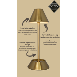 Bord lampe (usb) sort