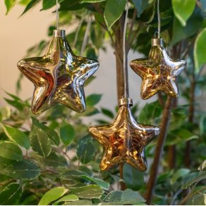 STJERNER GLAS  3 stk.