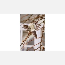 Fugl Clips 9 cm Cream Glitter vinger