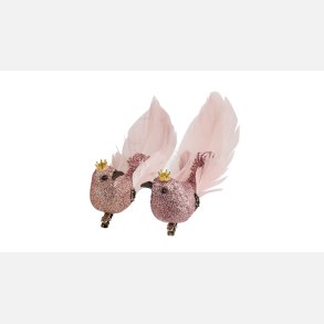 2Have,  Fugl/Clips S/2. 15 cm Pink