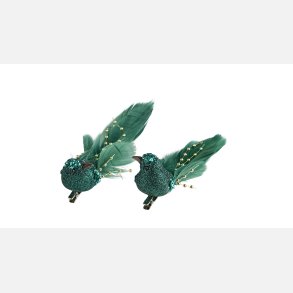 2Have,  Fugl/Clips S�t/2. 15 cm Gr�n