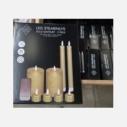 8 DELE ST LED LYS, GULD