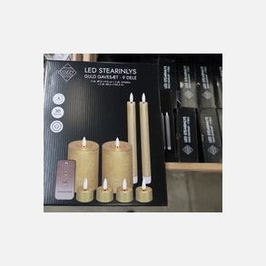 8 DELE ST LED LYS, GULD