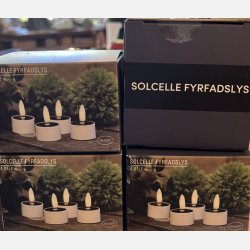 Solcelle fyrfadslys-4 stk