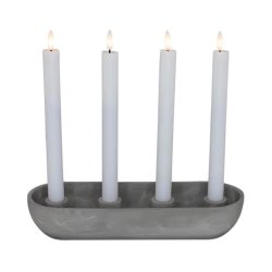 Adventsstage i beton med 4 LED Lys