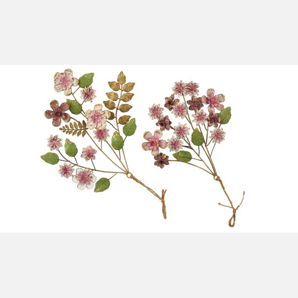 V�gdekoration, blomster, metal